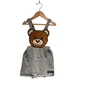 Moschino Gray and Brown Bear Jumper/Dress - size 3 *flexible fit
